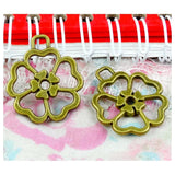 30Pcs Flower Charms Pendant for DIY Crafts Jewelry