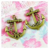 50pcs Anchor Charms Antique Bronze Plated Pendant Diy Jewelry Findings