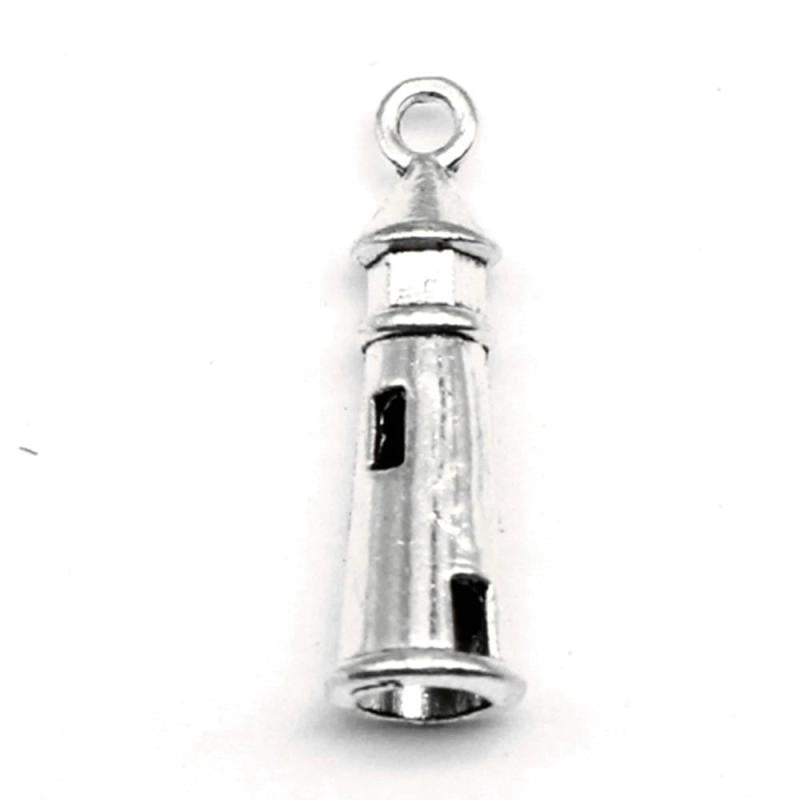 Lighthouse Charm for Jewelry Making DIY 60pcs 8x25mm