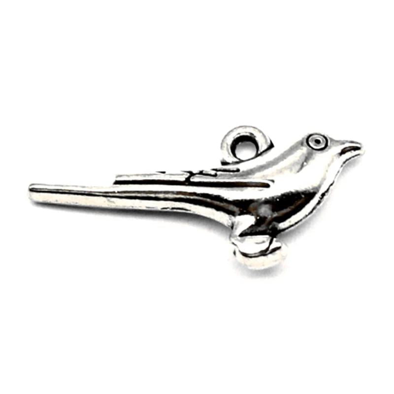 40pcs Bird Charm for DIY Jewelry Making 12x26mm