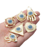 Eye of Horus Pendant Hamsa Hand Evil Eye Charms Necklace DIY