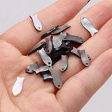 20Pcs Shell Pendant Mother Of Pearl Fish-Shaped For DIY Jewelry Making