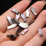 20Pcs Shell Pendant Mother Of Pearl Fish-Shaped For DIY Jewelry Making