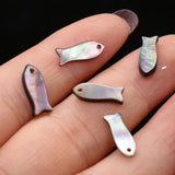 20Pcs Shell Pendant Mother Of Pearl Fish-Shaped For DIY Jewelry Making
