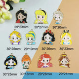 Enamel Princess Charms for DIY Jewelry Making 10pcs