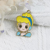 Enamel Princess Charms for DIY Jewelry Making 10pcs