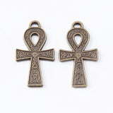 40pcs Vintage Bronze Egyptian Ankh Life Symbol Cross Charms Pendant