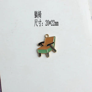 10pcs Magic Hat Wool Cap Wine Jar Single Sofa Enamel Charms Pendant