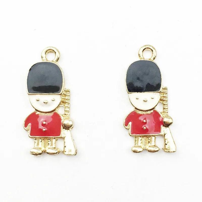 Enamel Soldier Charms 11 * 23mm DIY Accessories