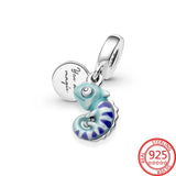 925 Silver Chameleon Dangle Charm for Bracelet