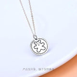 S925 Sterling Silver Thai silver bear round Pendant Jewelry DIY accessories