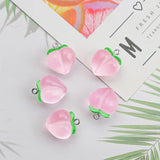 10Pcs Peach Resin Charms for DIY Jewelry Making