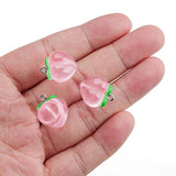 10Pcs Peach Resin Charms for DIY Jewelry Making