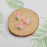 10Pcs Peach Resin Charms for DIY Jewelry Making