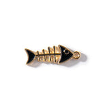 10Pcs Ocean Fishbone Charms for DIY Craft Jewelry Making