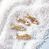 10Pcs Ocean Fishbone Charms for DIY Craft Jewelry Making