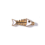 10Pcs Ocean Fishbone Charms for DIY Craft Jewelry Making