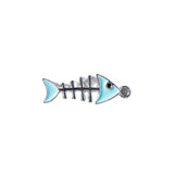10Pcs Ocean Fishbone Charms for DIY Craft Jewelry Making