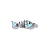 10Pcs Ocean Fishbone Charms for DIY Craft Jewelry Making