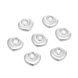 10pcs Heart Pendants Stainless Steel DIY Love Jewelry Making