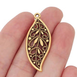 Tibetan Silver/Gold Leaf Charms Pendants for Jewelry Making