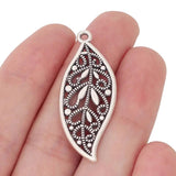 Tibetan Silver/Gold Leaf Charms Pendants for Jewelry Making