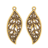 Tibetan Silver/Gold Leaf Charms Pendants for Jewelry Making