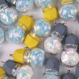 5pcs Light Bulb Shape Charms Pendant for Jewelry Making Findings