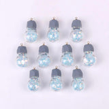 5pcs Light Bulb Shape Charms Pendant for Jewelry Making Findings
