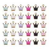 60pcs Crown Enamel Charms Mix Pendants for DIY Jewelry Making