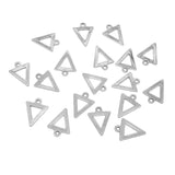 100pcs Stainless Steel Geometric Charm Triangle Square Star Butterfly Pendant