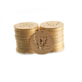 5Pcs Raw Brass Flat Circle Charm for DIY Earrings Necklace Jewelry