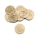 5Pcs Raw Brass Flat Circle Charm for DIY Earrings Necklace Jewelry