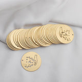 5Pcs Raw Brass Flat Circle Charm for DIY Earrings Necklace Jewelry