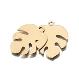 30Pcs Brass Monstera Plants Leaf Charms for Jewelry Making