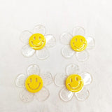 40mm Korea DIY Acrylic Smile Face Sunflower Pendant for Jewelry Making