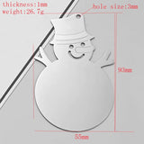 3pcs Stainless Steel Mirror Polished Christmas Tree Ornament Pendants