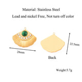 4Pcs Natural Stone Bohemia Charm Tassel Rhinestone Pendants