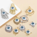 10pcs Silver Eye Charms Pendants for DIY Jewelry Making