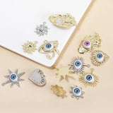 10pcs Silver Eye Charms Pendants for DIY Jewelry Making