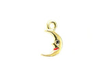 6pcs Real Plated Moon Charm for Earrings or Bracelet - G102