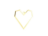 6pcs Hollow Heart Charm, Earring Charms For Hoops, Real Plated