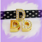 50pcs 8mm Rhinestone Slide Letters for Bracelets Collars DIY Accessories