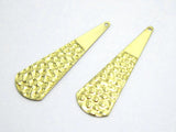 10pcs Brass Drop Charm, Brass Earrings Charm, 46x14mm