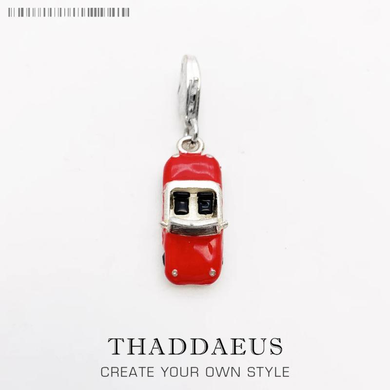 Red Enamel Sports Car Charm Pendant,2020 Autumn Fit Bracelet Bangles