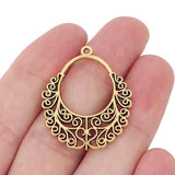 20x Tibetan Silver/Gold Boho Hollow Charms Pendants 35x29mm