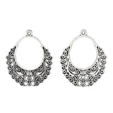 20x Tibetan Silver/Gold Boho Hollow Charms Pendants 35x29mm