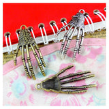 30PCS Vintage Skeleton Hand Charms Jewelry Findings