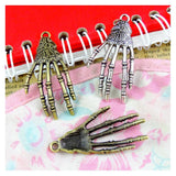 30PCS Vintage Skeleton Hand Charms Jewelry Findings