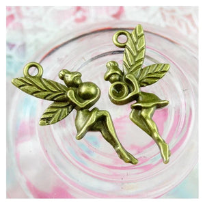 100pcs Angel Girl With Wings Charms Pendant DIY Bracelet Necklace